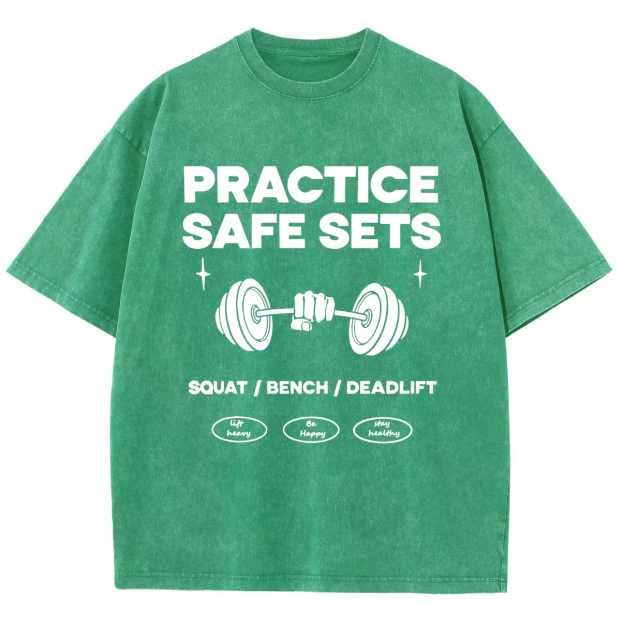 Practice Safe Sets Unisex Fit Washed T-Shirt
