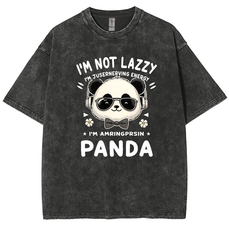 I'm Not Lazzy Unisex Fit Washed Oversized T-Shirt