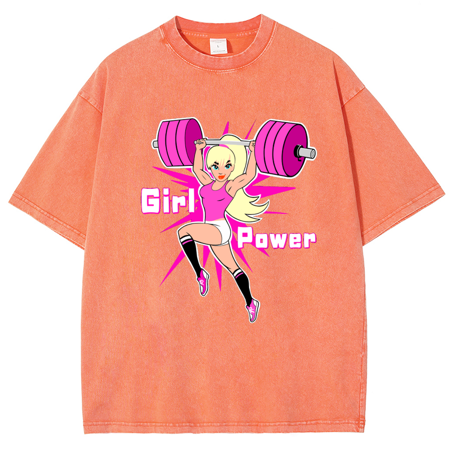 Girl Power Unisex Fit Washed T-Shirt