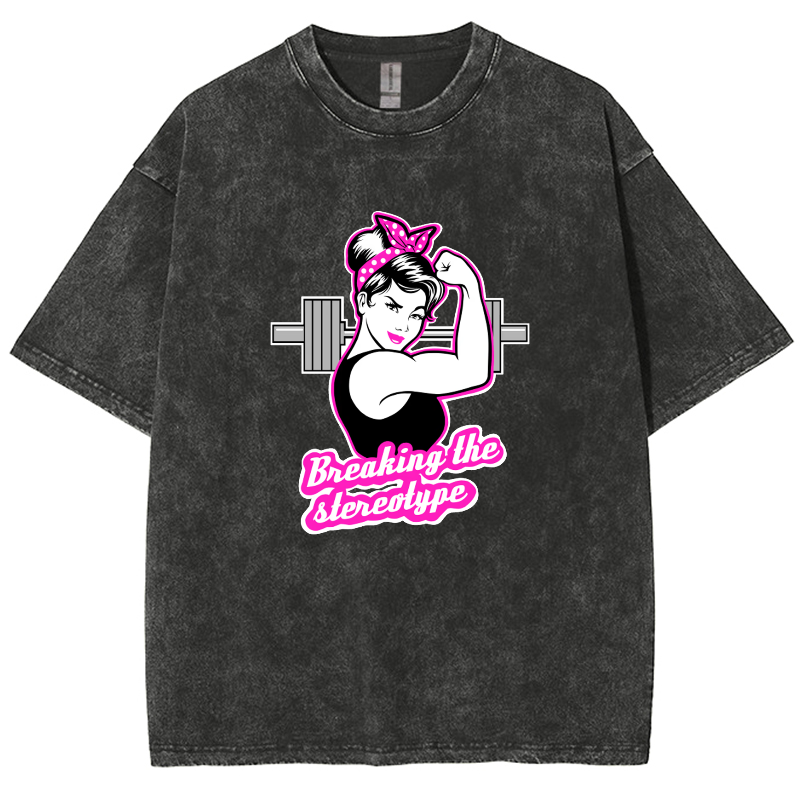 Barbell Girl Unisex Fit Washed T-Shirt