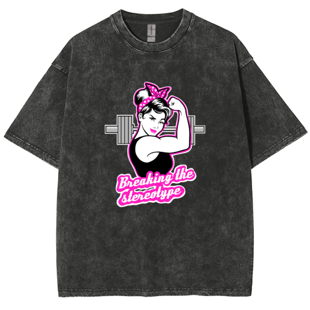 Barbell Girl Unisex Fit Washed T-Shirt