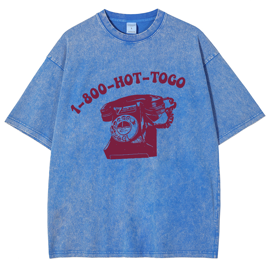 Hot Togo Unisex Fit Washed Oversized T-Shirt