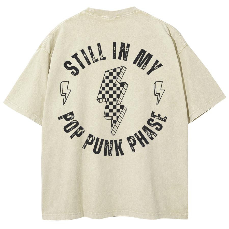Still In My Pop Punk Phase Unisex Fit Washed Oversized T-Shirt