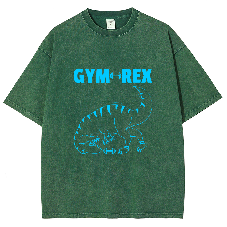 Gym Workout Weights Lifting Unisex Fit Washed T-Shirt