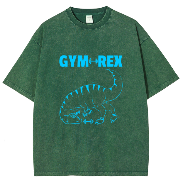 Gym Workout Weights Lifting Unisex Fit Washed T-Shirt