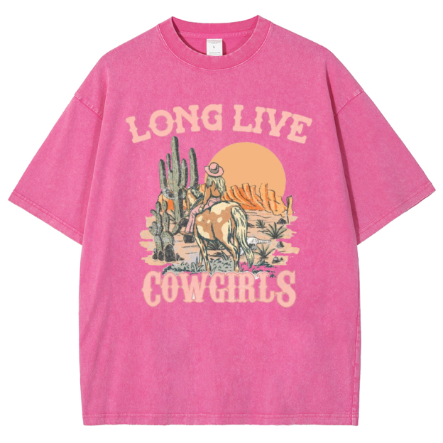 Long Live Cowgirls Washed Oversized T-Shirt