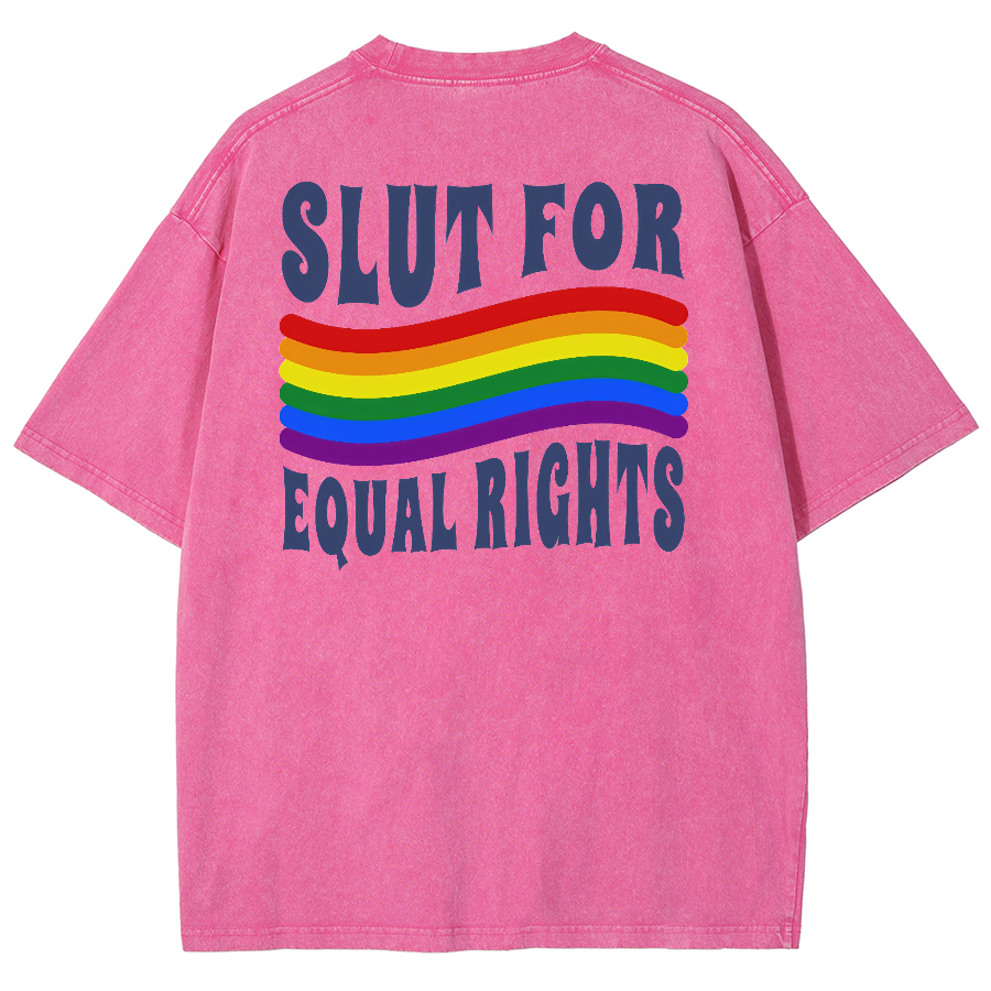 Slut For Equal Rights Unisex Vintage Washed Short Sleeve T-Shirt