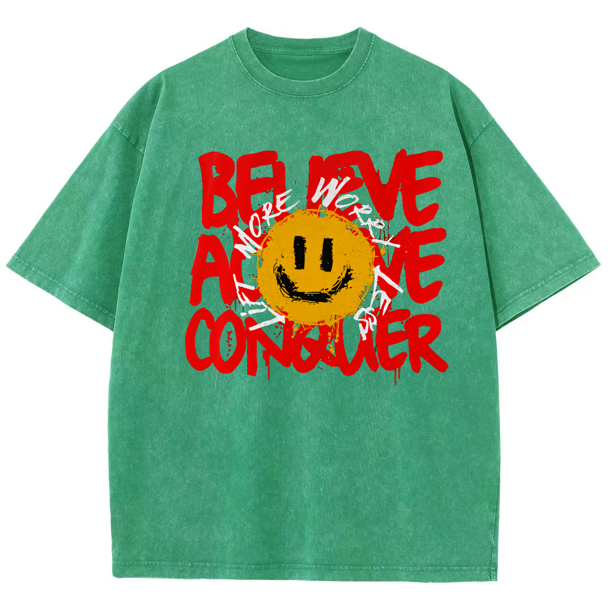 Lift More Worry Less Unisex Fit Washed Oversized T-Shirt