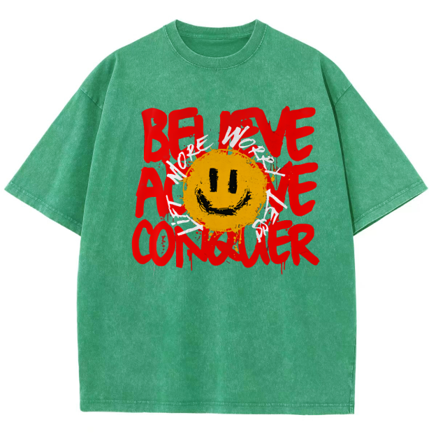 Lift More Worry Less Unisex Fit Washed Oversized T-Shirt