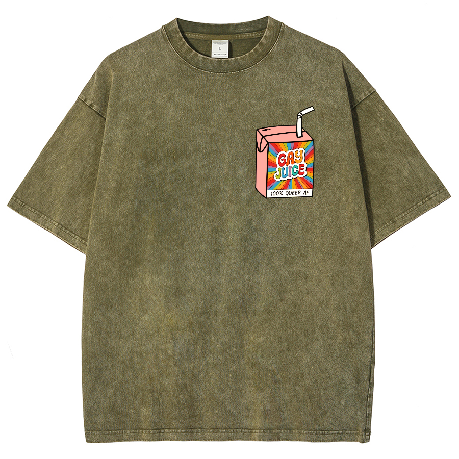 Gay Juice Washed Oversized T-Shirt