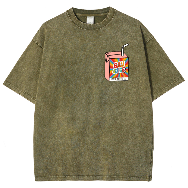 Gay Juice Washed Oversized T-Shirt