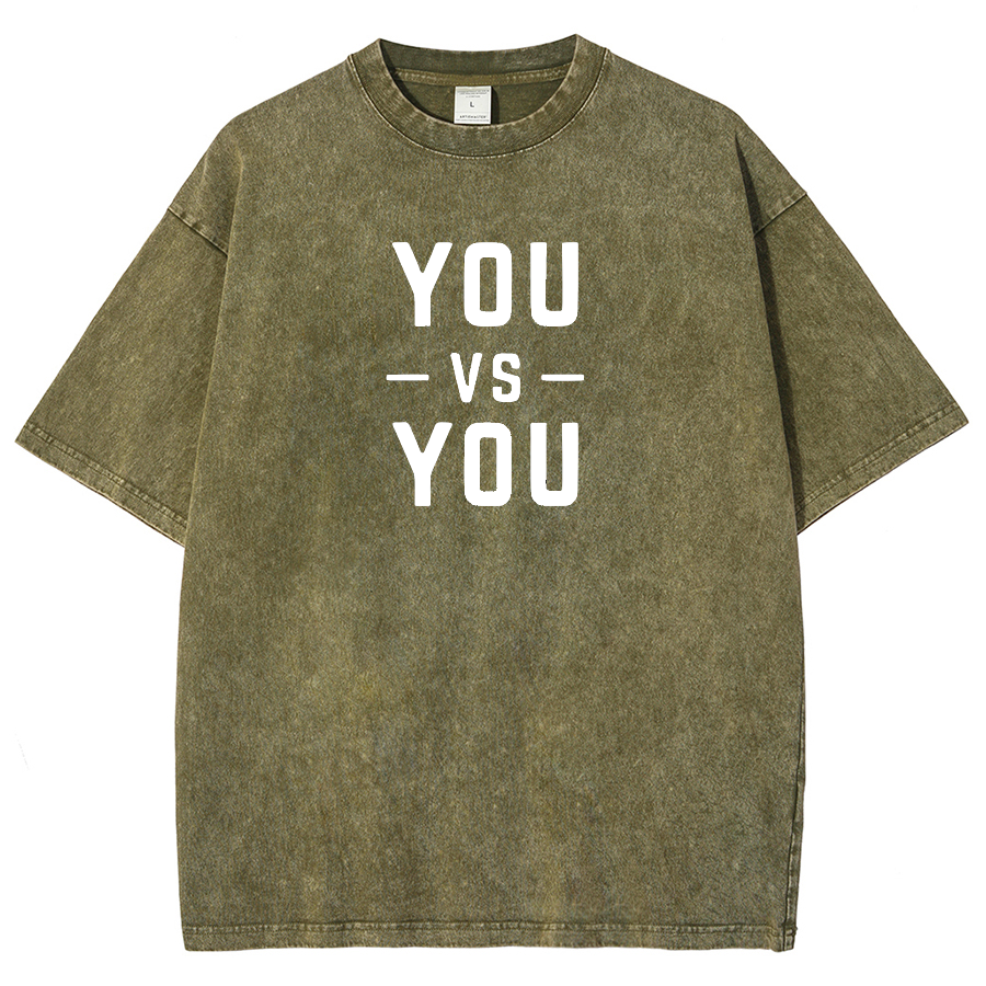 You VS You Unisex Fit Washed Oversized T-Shirt