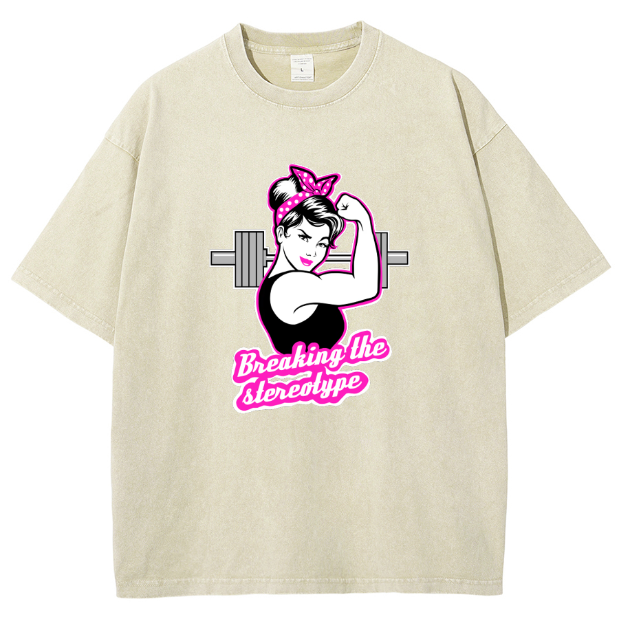 Barbell Girl Unisex Fit Washed T-Shirt