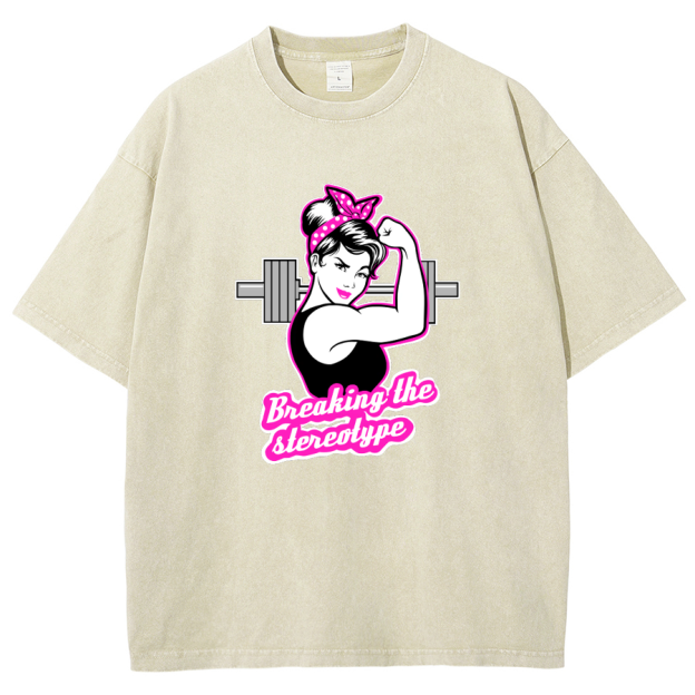 Barbell Girl Unisex Fit Washed T-Shirt
