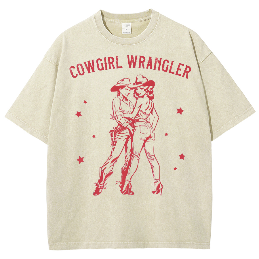 Cowgirl  Wrangler Washed Oversized T-Shirt