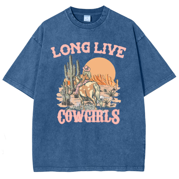 Long Live Cowgirls Washed Oversized T-Shirt