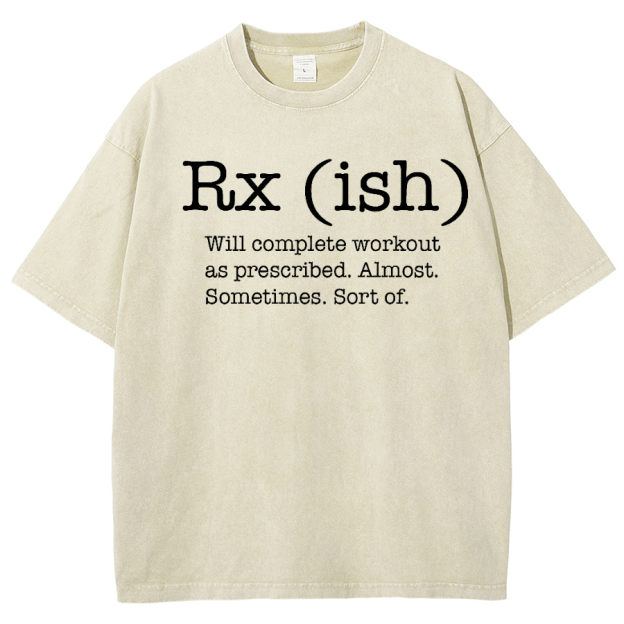 Rx ish Unisex Vintage Washed Short Sleeve T-Shirt