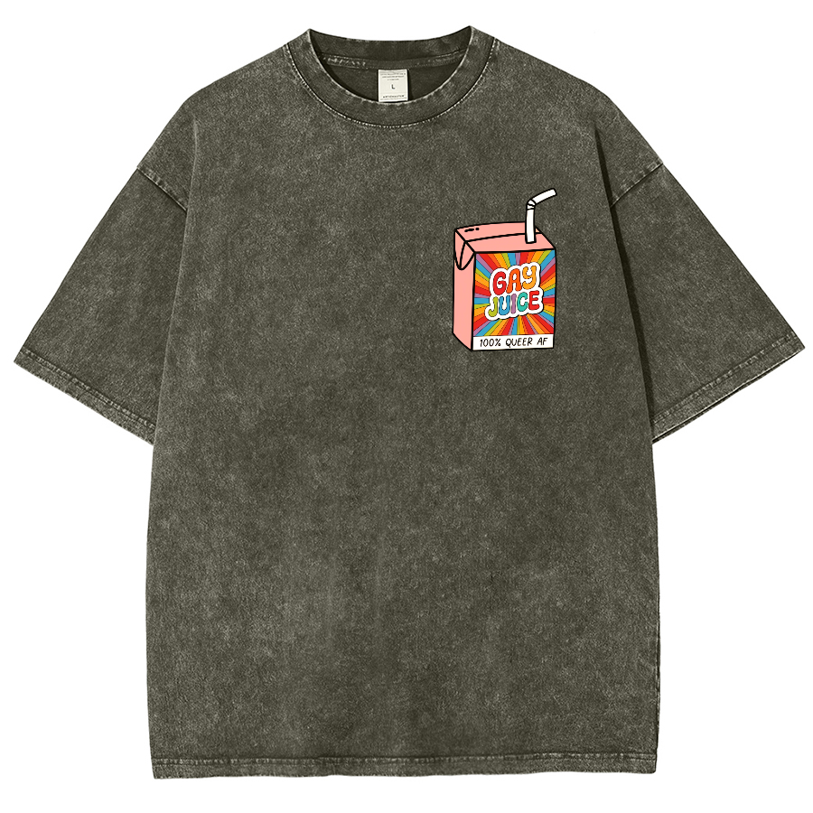 Gay Juice Washed Oversized T-Shirt