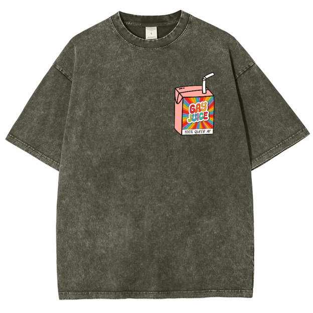 Gay Juice Washed Oversized T-Shirt