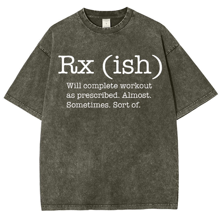 Rx ish Unisex Vintage Washed Short Sleeve T-Shirt