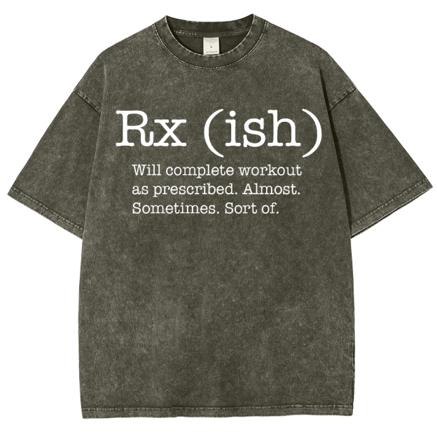 Rx ish Unisex Vintage Washed Short Sleeve T-Shirt