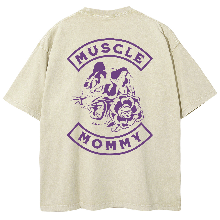 Muscle Mommy Unisex Fit Washed Oversized T-Shirt