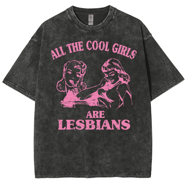 We Are Lesbians Washed Oversized T-Shirt