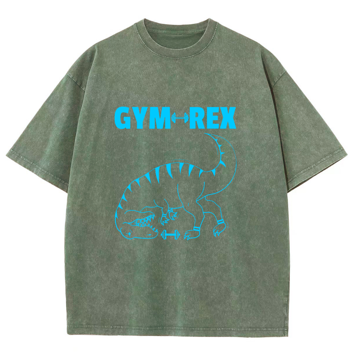 Gym Workout Weights Lifting Unisex Fit Washed T-Shirt