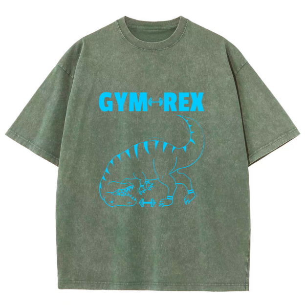 Gym Workout Weights Lifting Unisex Fit Washed T-Shirt