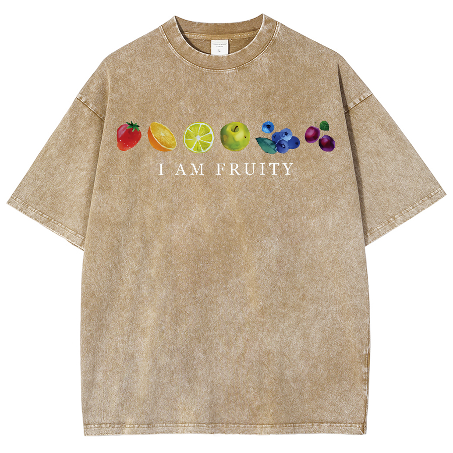I Am Fruity Washed Oversized T-Shirt