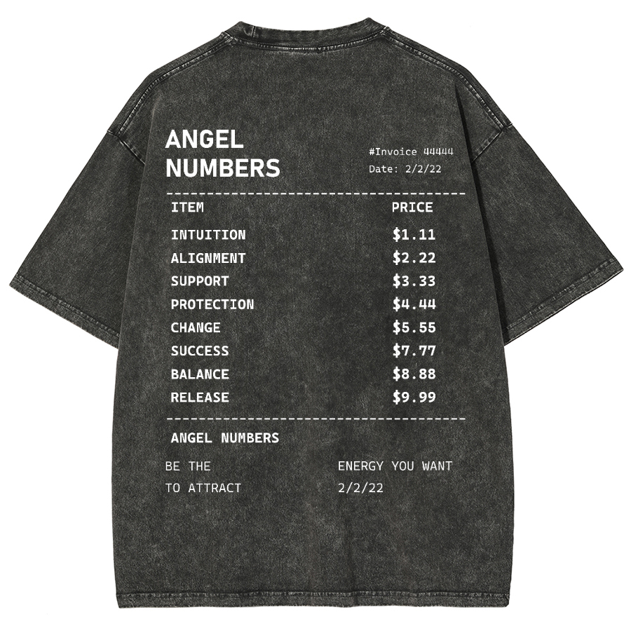 Angel Numbers Unisex Fit Washed T-Shirt