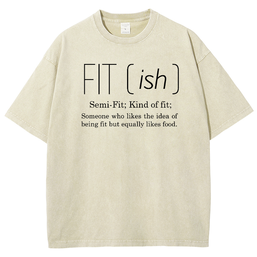 Fit ish Unisex Vintage Washed Short Sleeve T-Shirt