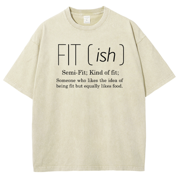 Fit ish Unisex Vintage Washed Short Sleeve T-Shirt