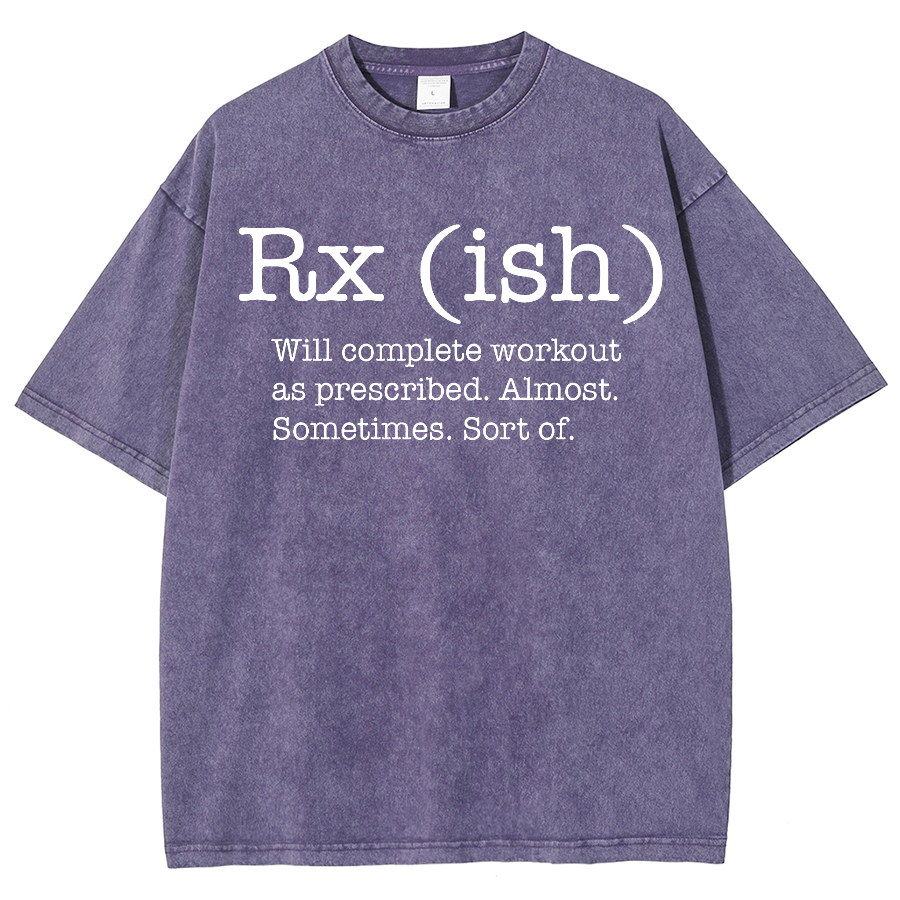 Rx ish Unisex Vintage Washed Short Sleeve T-Shirt