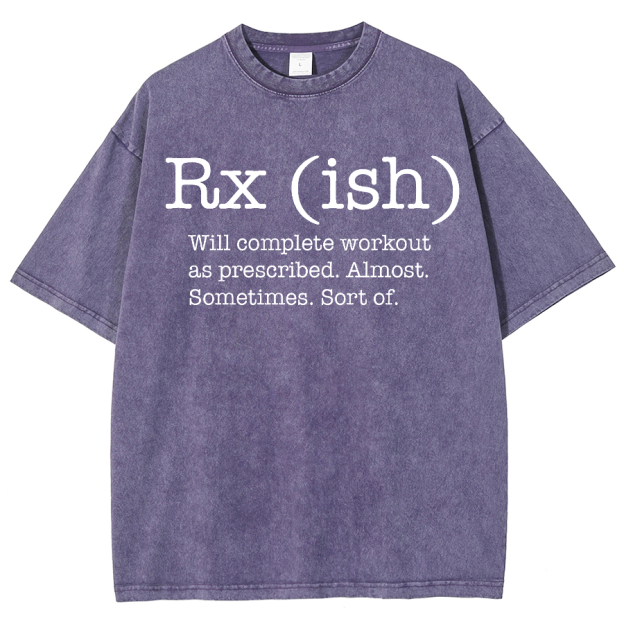 Rx ish Unisex Vintage Washed Short Sleeve T-Shirt