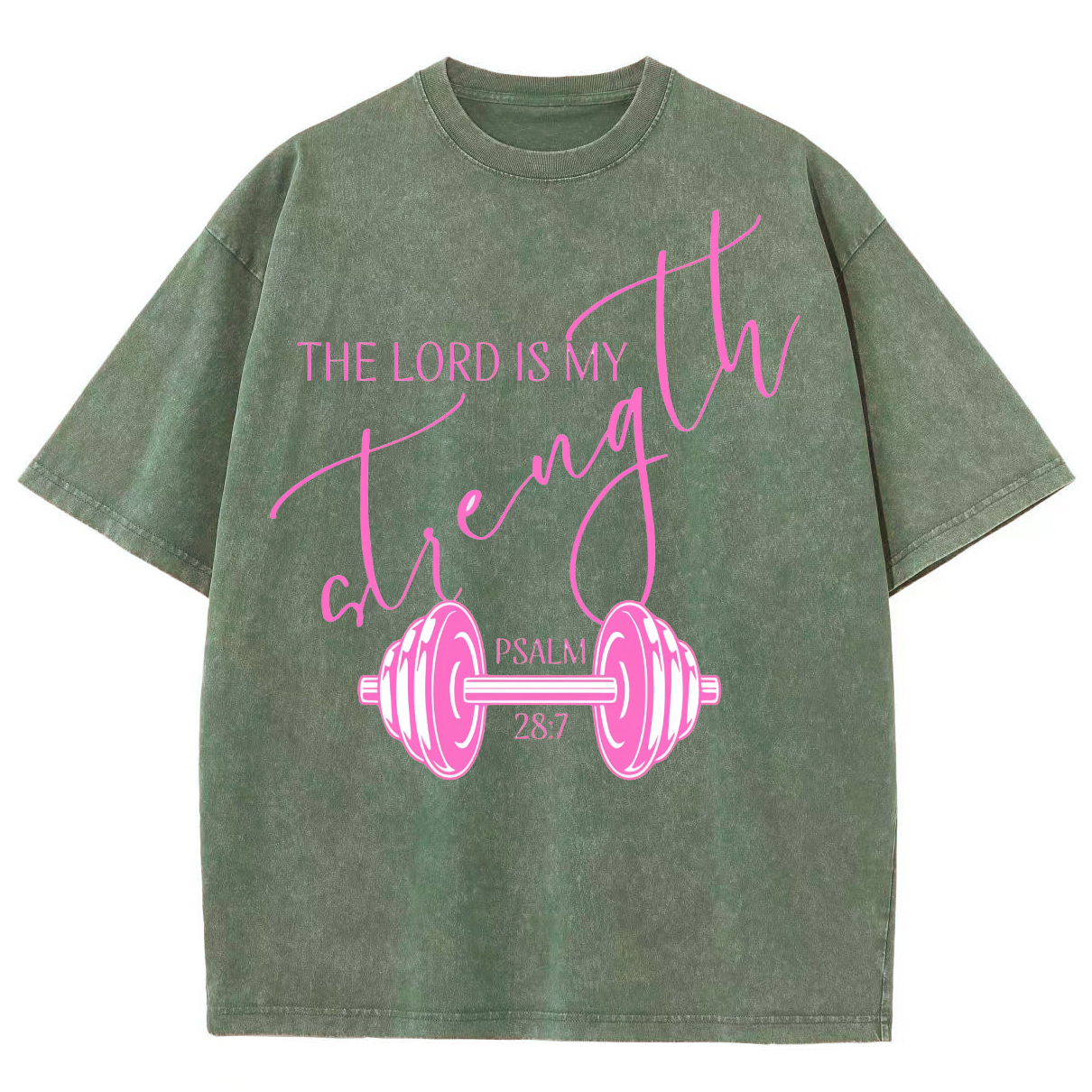 The Lord Is My Strength Unisex Fit Washed Oversized T-Shirt