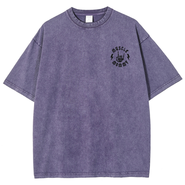 Muscle Mommy Unisex Fit Washed Oversized T-Shirt