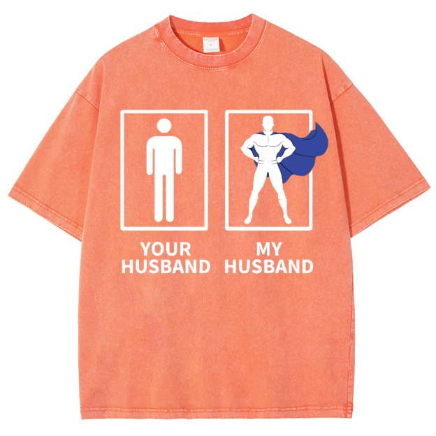 My Husband Unisex Fit Washed Oversized T-Shirt