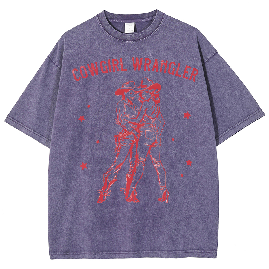 Cowgirl Wrangler Washed Oversized T-Shirt