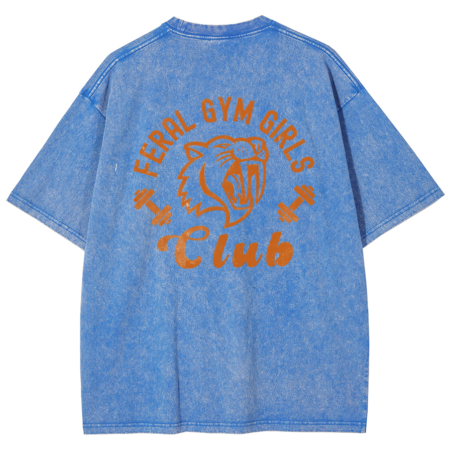 Feral Gym Girl Washed Oversized T-Shirt