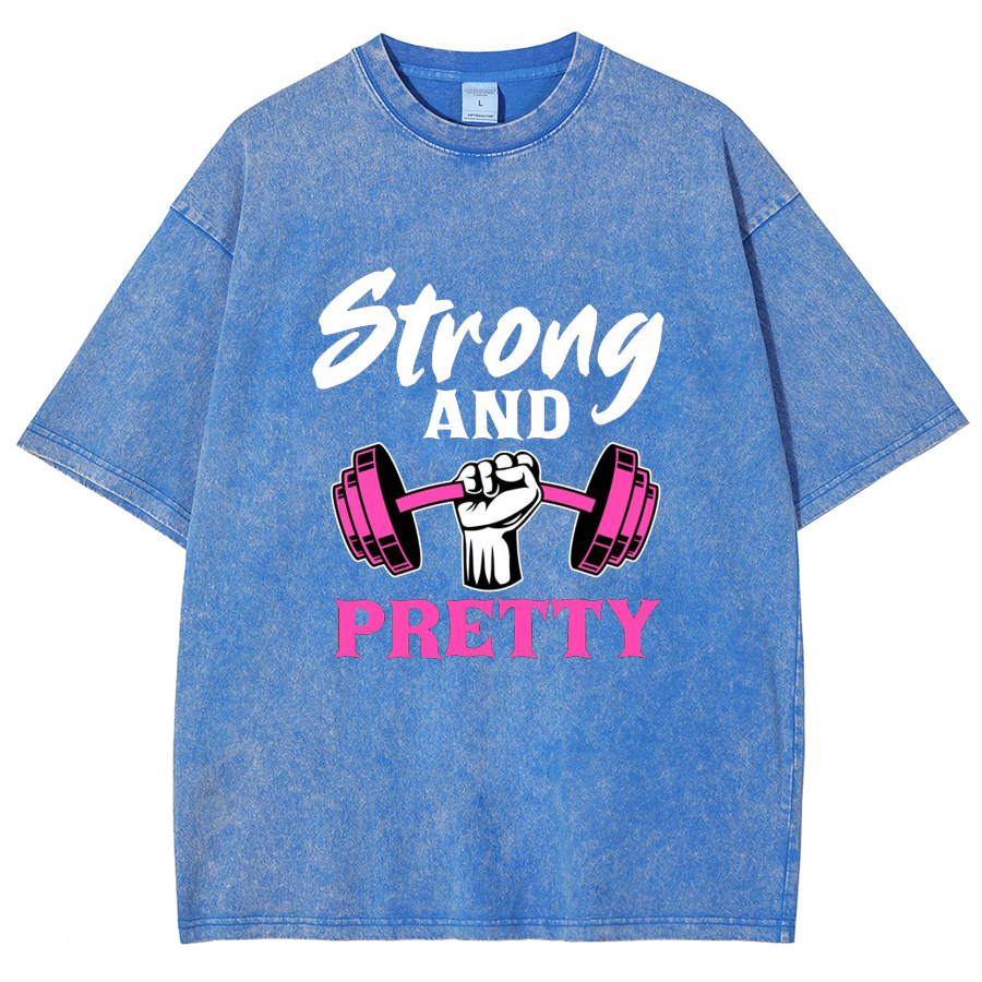 Strong And Pretty Unisex Fit Washed T-Shirt