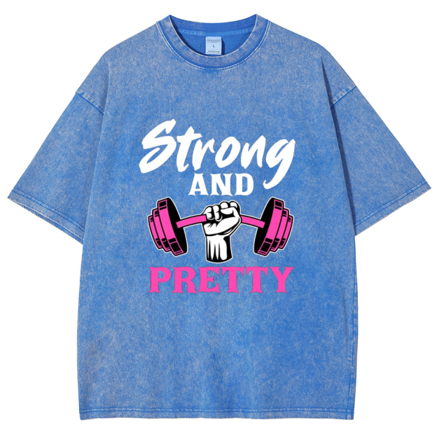 Strong And Pretty Unisex Fit Washed T-Shirt