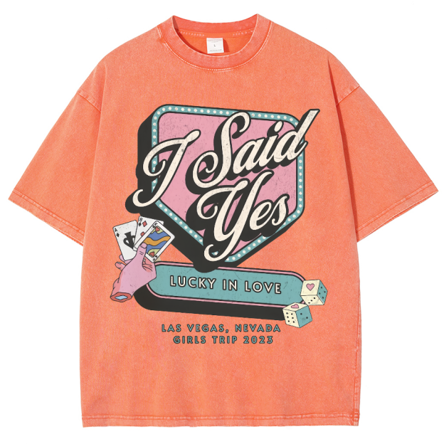 I Said Yes Unisex Fit Washed Oversized T-Shirt