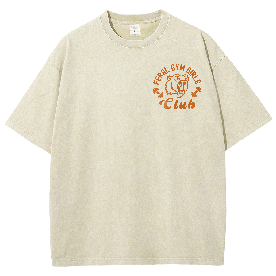 Feral Gym Girl Washed Oversized T-Shirt