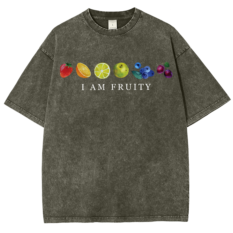 I Am Fruity Washed Oversized T-Shirt