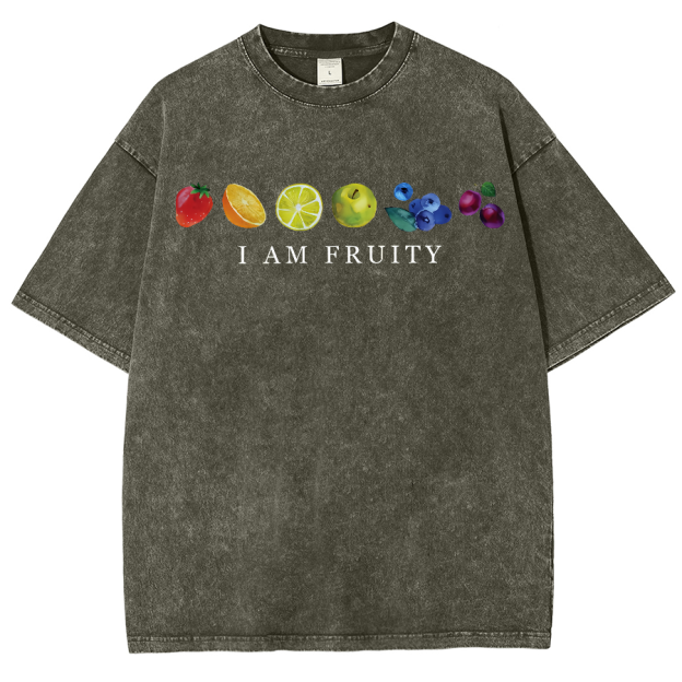 I Am Fruity Washed Oversized T-Shirt
