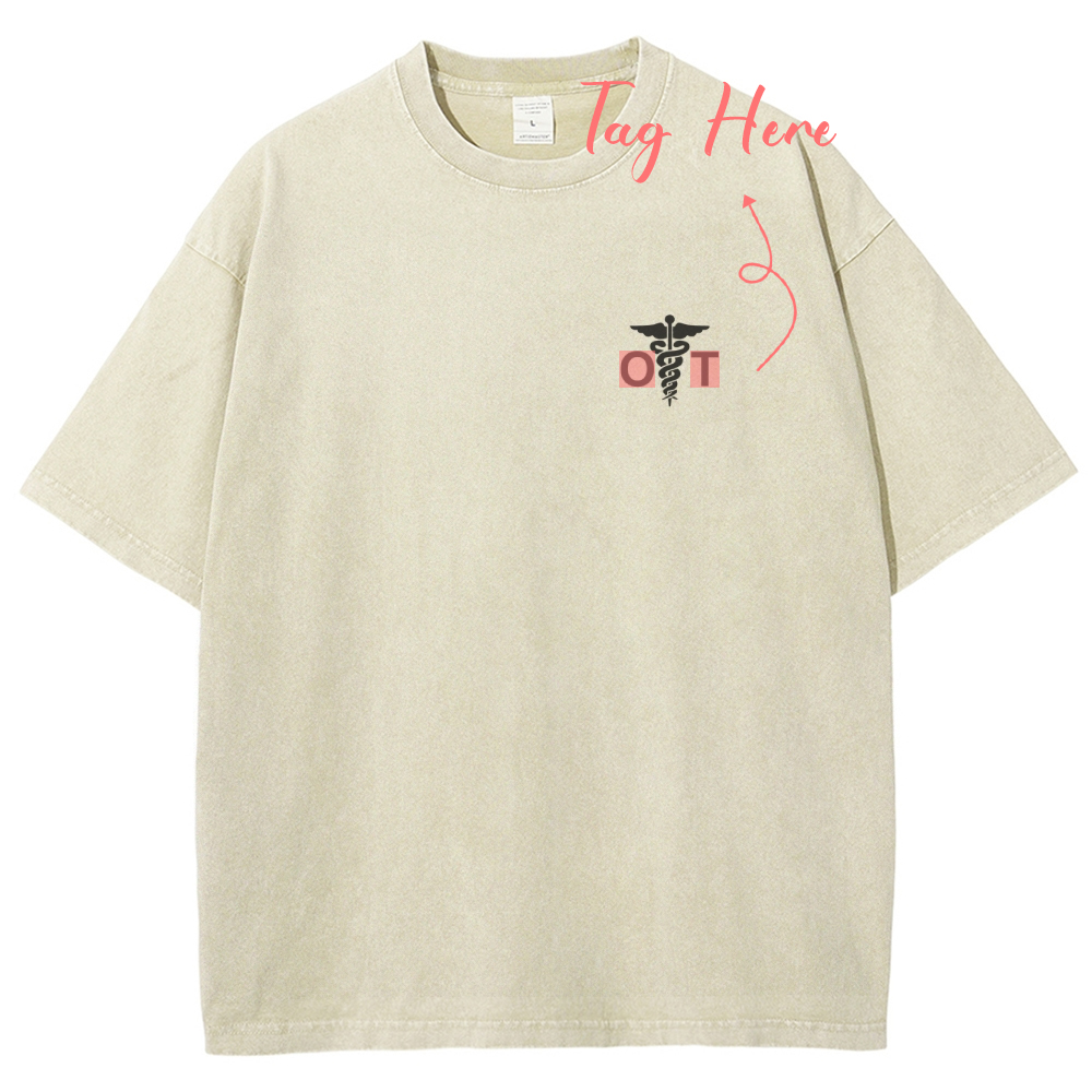 Osteopathic Therapist addcustom Unisex Fit Washed T-Shirt