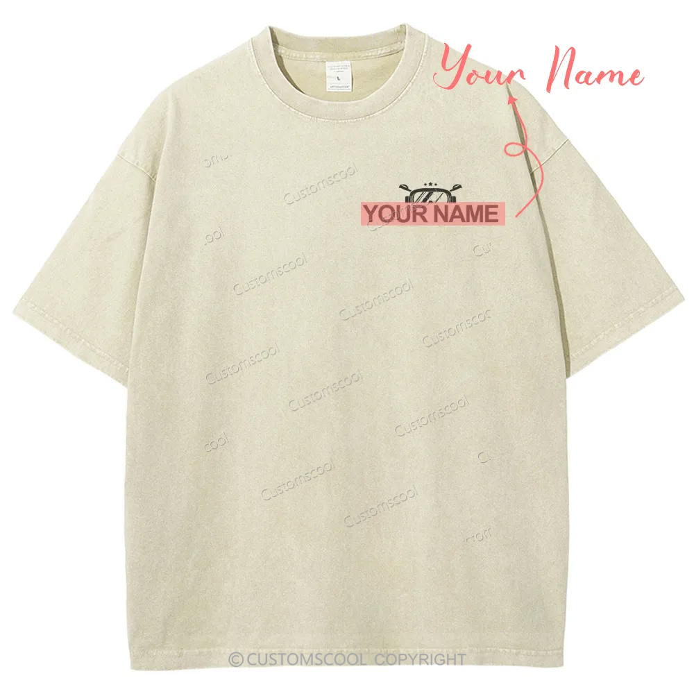 Skier Addcustom QR Code Name Unisex Fit Washed T-Shirt Customscool