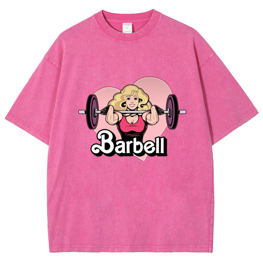 Barbell Girl Unisex Fit Washed T-Shirt