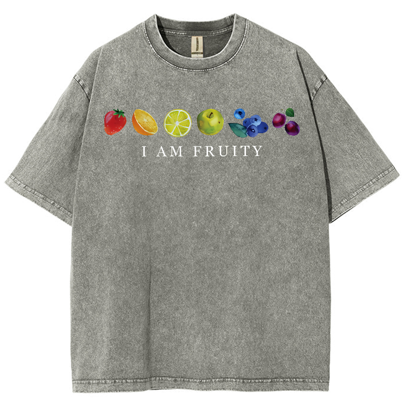 I Am Fruity Washed Oversized T-Shirt
